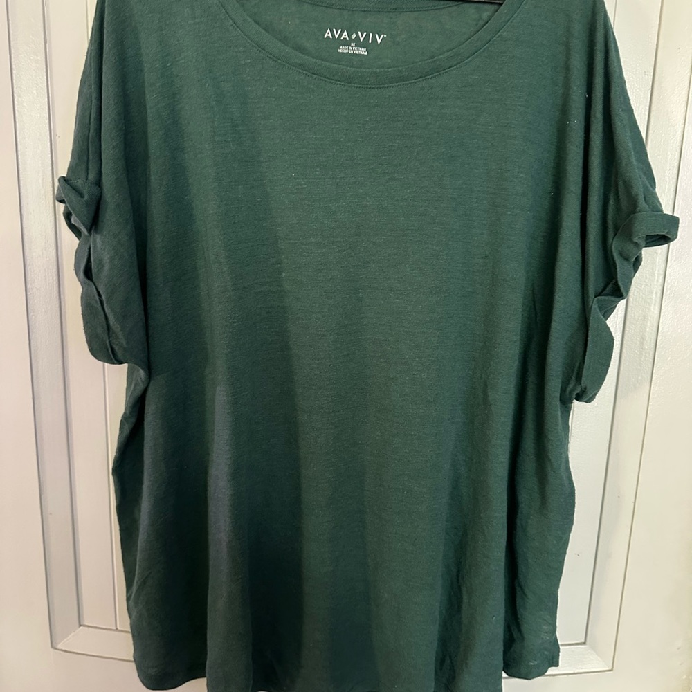 Ava & Viv Forest Green Women's Short Sleeve Tee